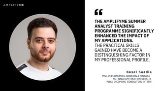 How the AmplifyME experience enhanced my applications